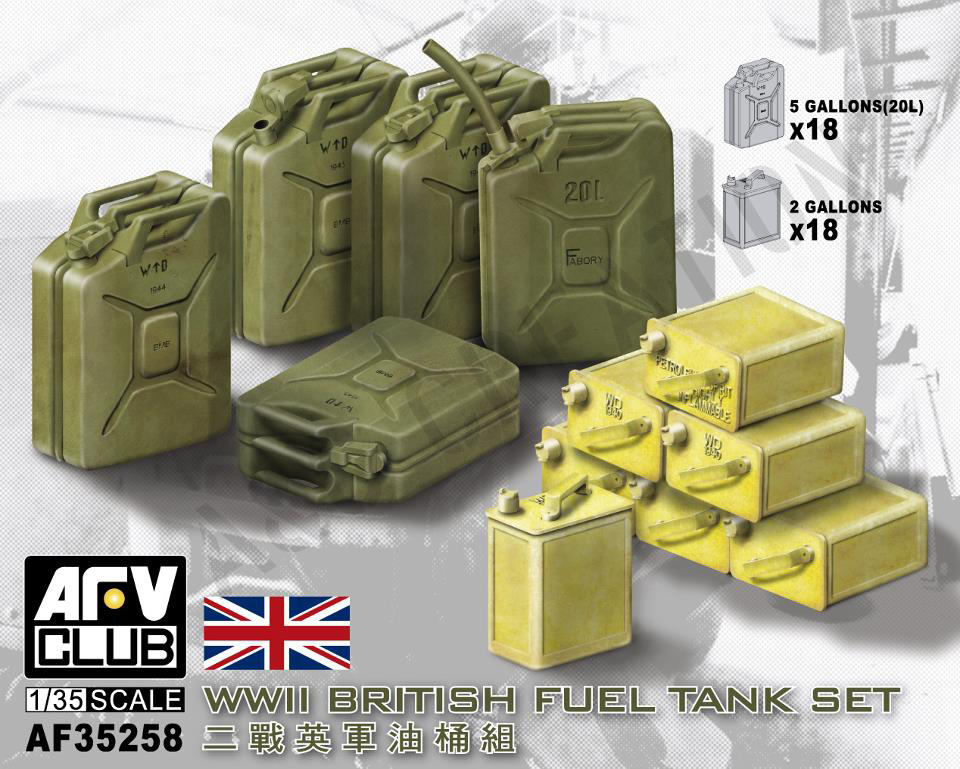 AF35258 WWII British Fuel Tank Set