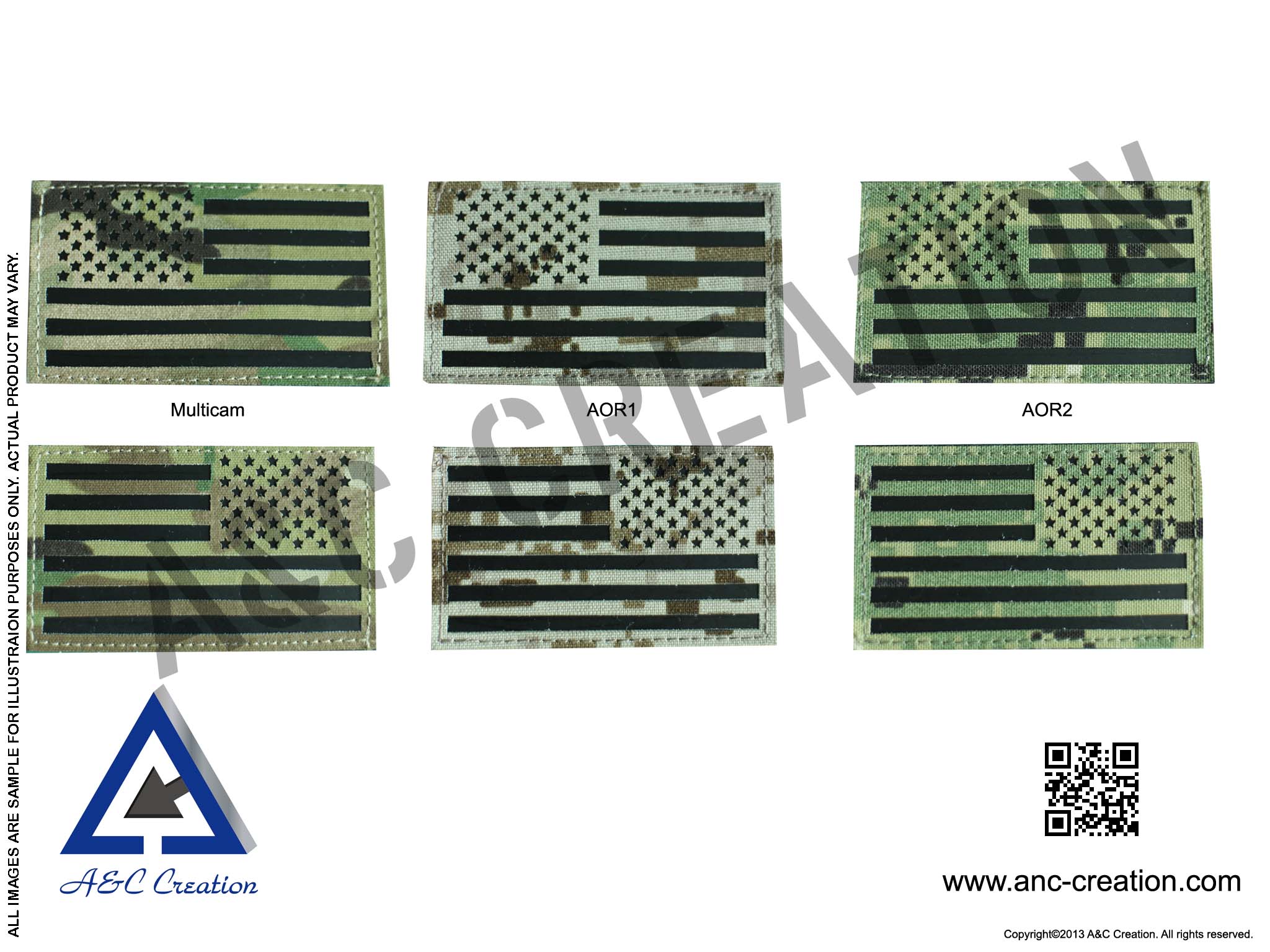 PM011Av-US 紅外線識別章 (美國旗)