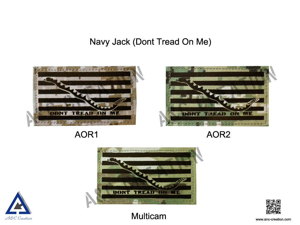 PM011Av-NJ IR (Infra Red) Navy Jack Flag Patch