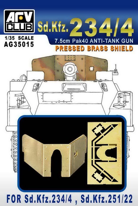 AG35015 Pressed Brass Shield for Sd.Kfz. 253/4, Sd.Kfz. 251/22
