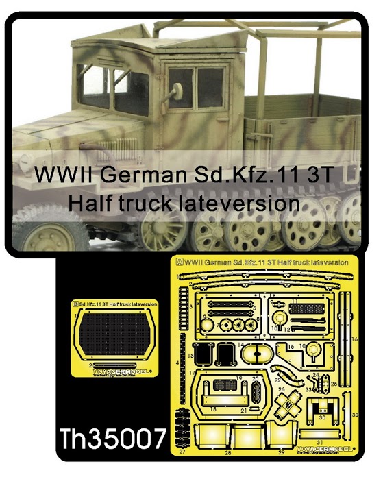 TH35007 German Sd.Kfz.11 3T Half Track Late version Etching Set