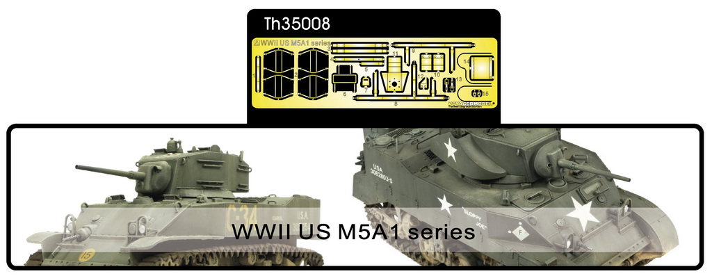 TH35008 US M5A1 Etching Part for Light Guard & Detail Set