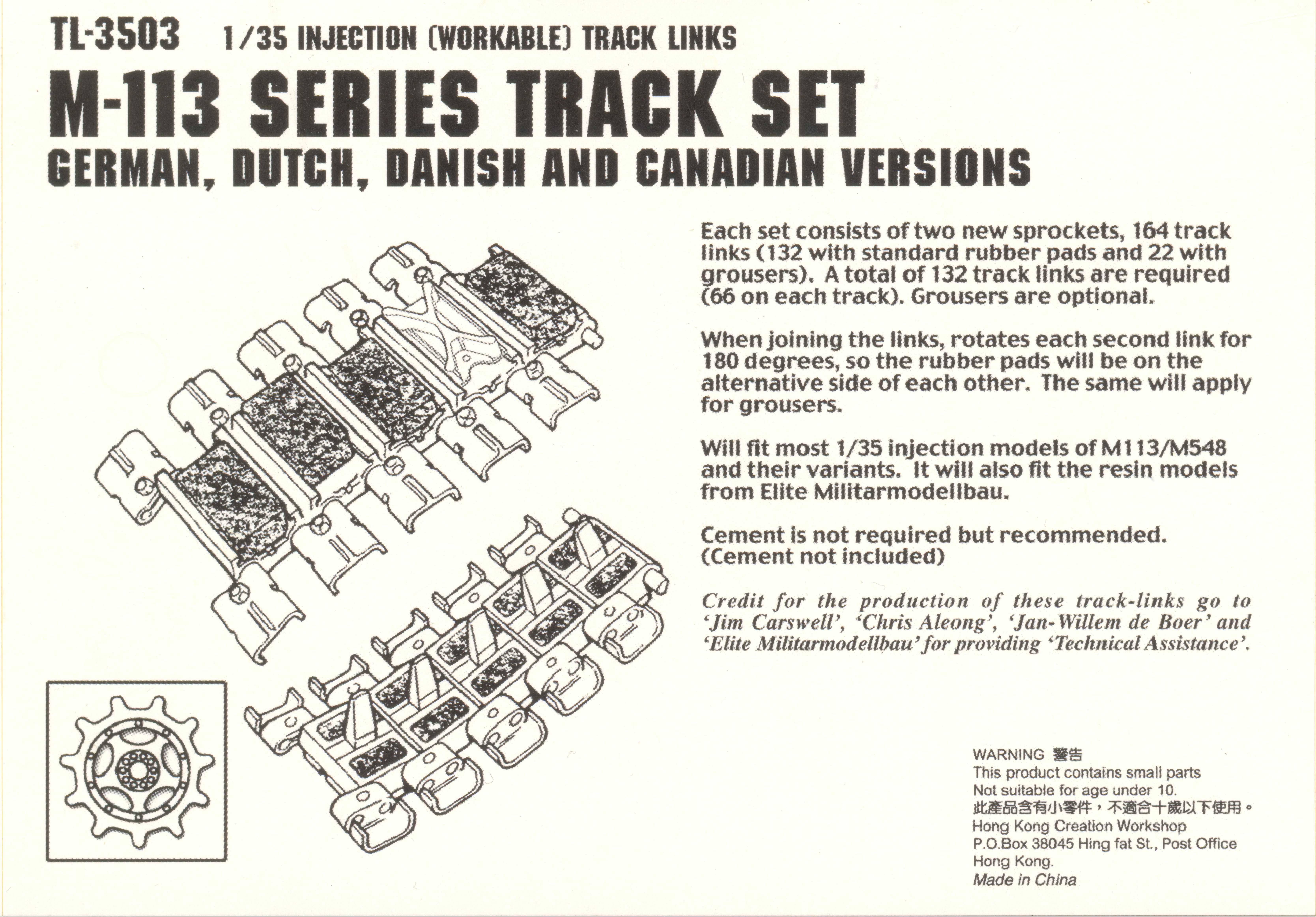 TL-3503 M113 Series Track Set