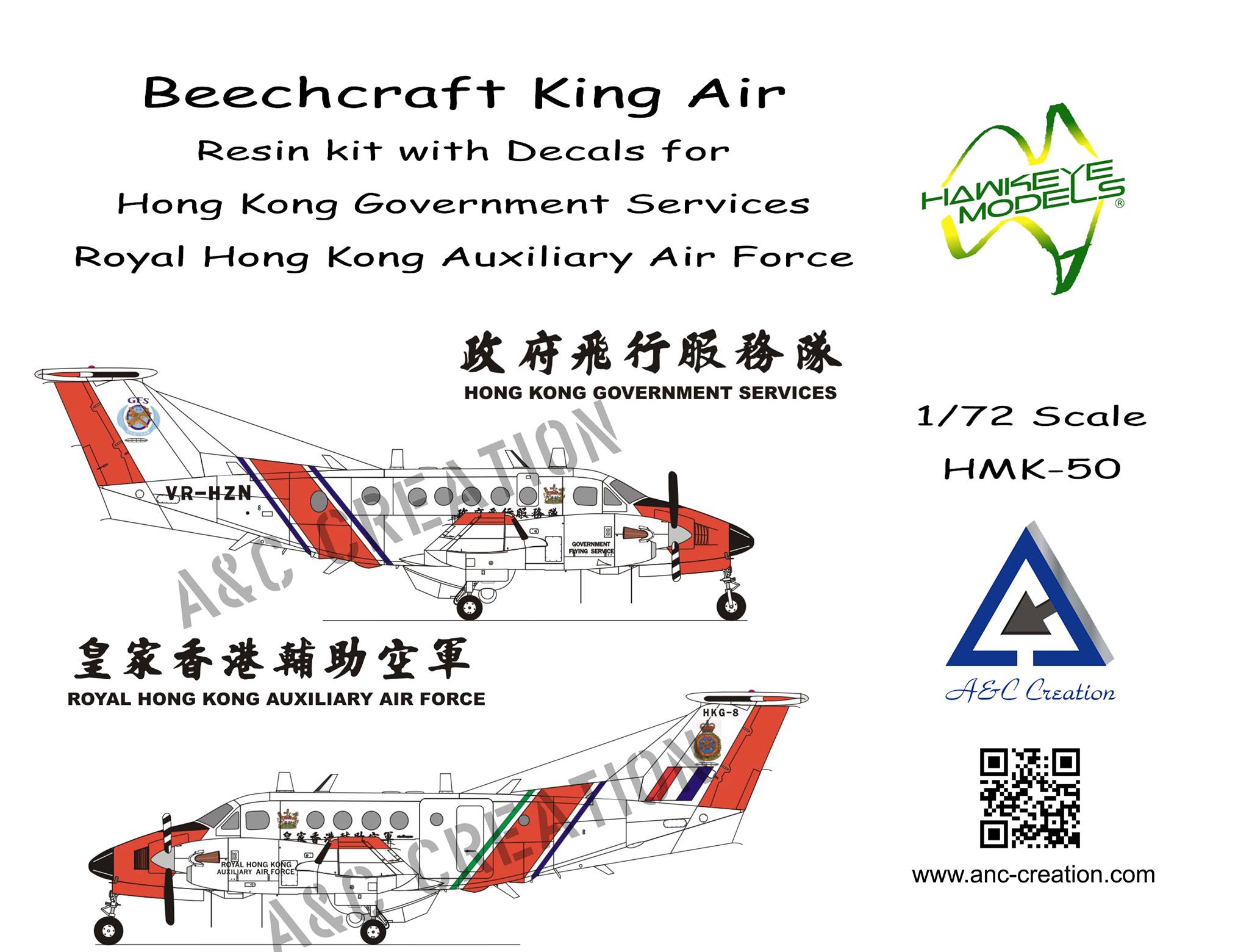 HMK-50 1:72 GFS King Air (Resin Kit)