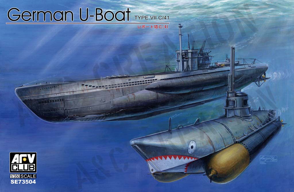 SE73504 1/350 德國U-VII C41型潛艇 - 搭載海狸潛艇