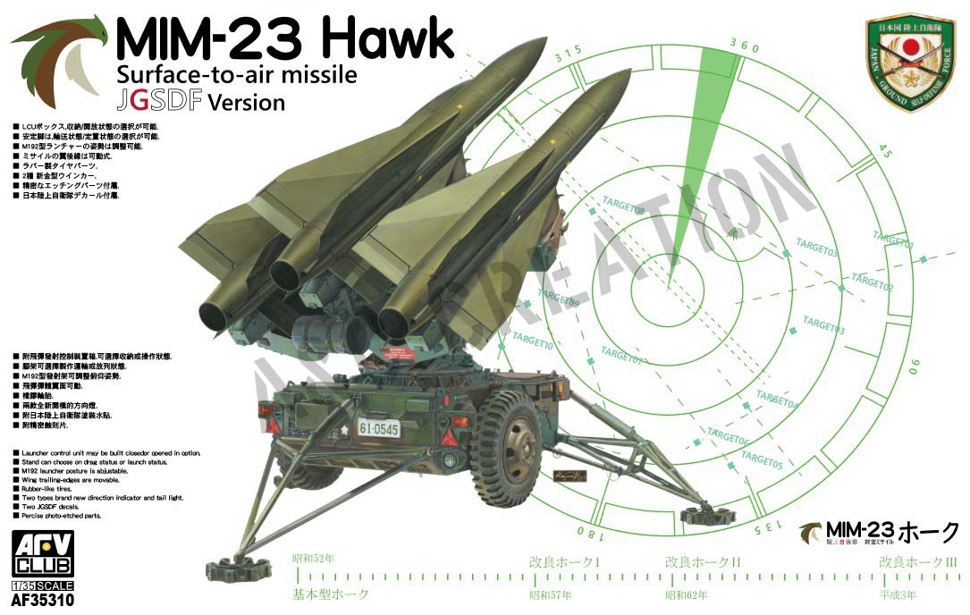 AF35310 MIM-23 Hawk Surface-to-air Missile (JGSDF)