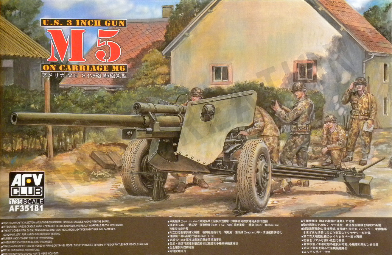 AF35181 3 inch Gun M5 and Carriage M6 (Late Type)
