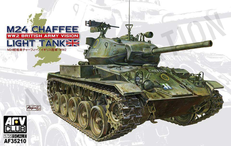 AF35210 WW2 British Army M24 Chaffee Light Tank